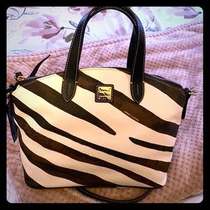 Dooney & Burke zebra print satchel